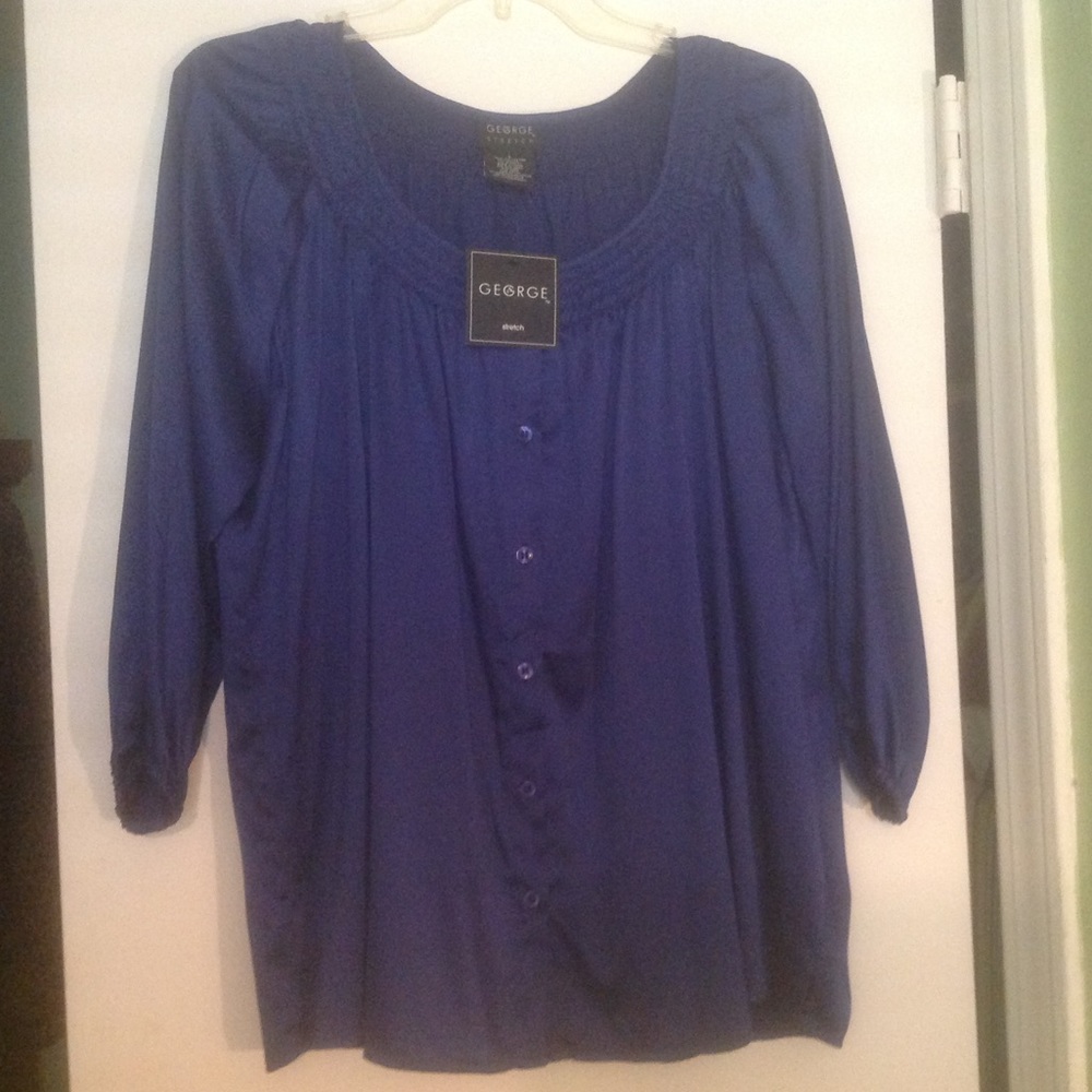 Womens George Brand Rio Blue Blouse Top